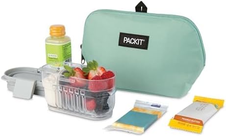 PackIt® Freezable Snack Bag, Sage, Built with ECOFREEZE® Technology, Collapsible, Reusable, Zip Closure, Designed For Keeping Snacks Fresh On the Go