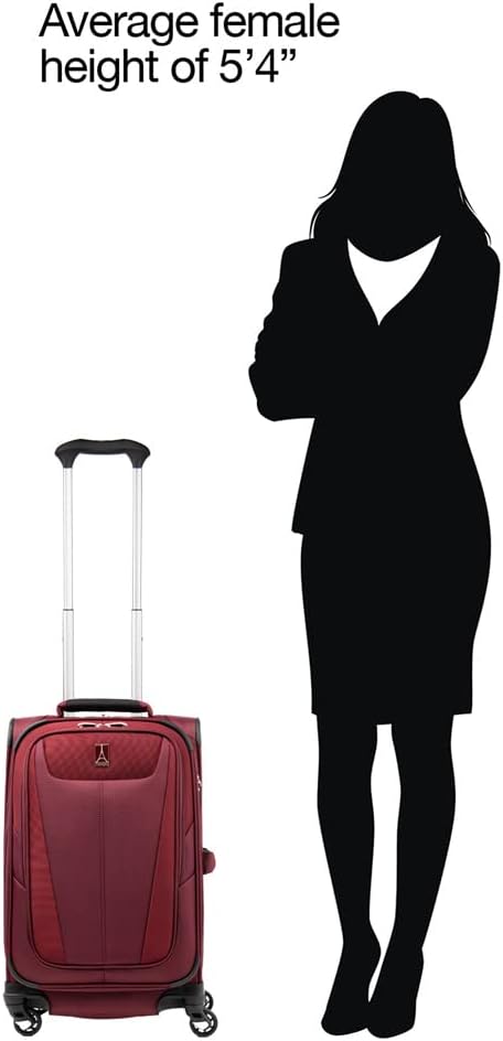 Travelpro Maxlite 5 Softside Expandable Carry-On Luggage with Spinner Wheels, Lightweight, 21-Inch —Burgundy