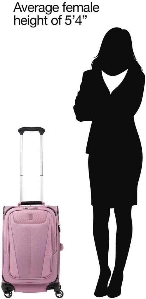 Travelpro Maxlite 5 Softside Expandable Carry-On Luggage with Spinner Wheels, Lightweight, 21-Inch — Orchid Pink Purple