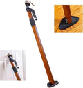 Super Heavy Duty Security Door Wood Grain Finish Lock Bar Fully Adjustable Door Stopper Device for Home Defense for Residential and Commercial Use to Protect Against Forced Entry