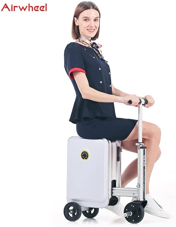 Airwheel SE3S Smart Rideable Suitcase Electric Luggage Scooter For Travel (silver)