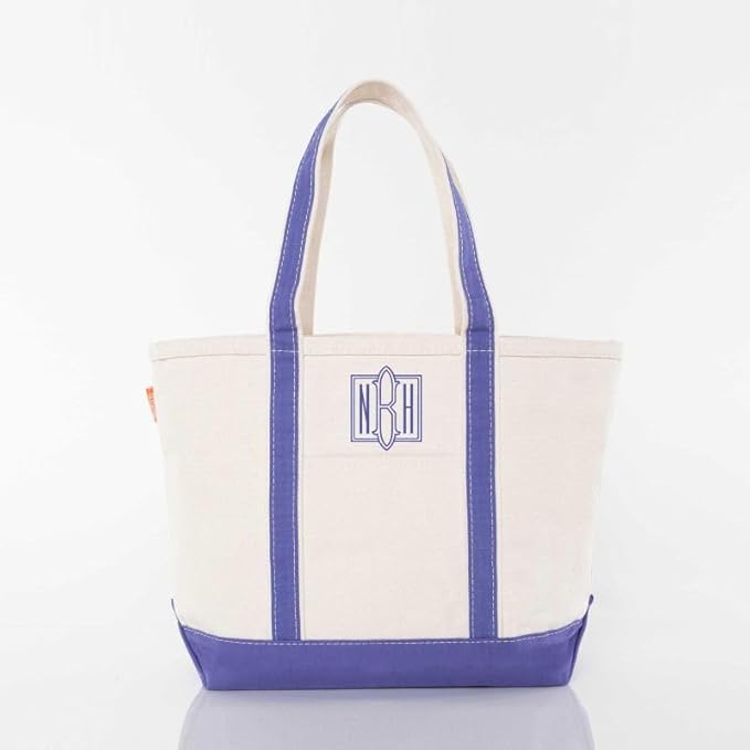 CB STATION Medium Classic Canvas Tote Bag for Women, Top Zipper Closure, Outer Pocket, Daily Essentials, Groceries, Traveling