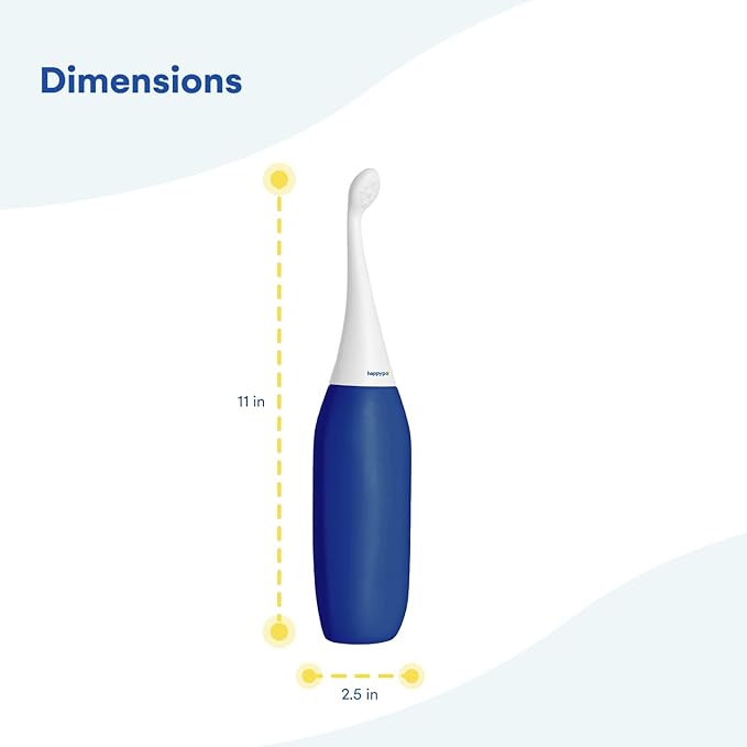 HappyPo The Original XL Butt Shower - Portable Bidet with 50% More Volume - The Easy-Bidet 2.0 Replaces Wet Wipes and Shower Toilet - Portable Bum Spray for Travel - Dark Blue