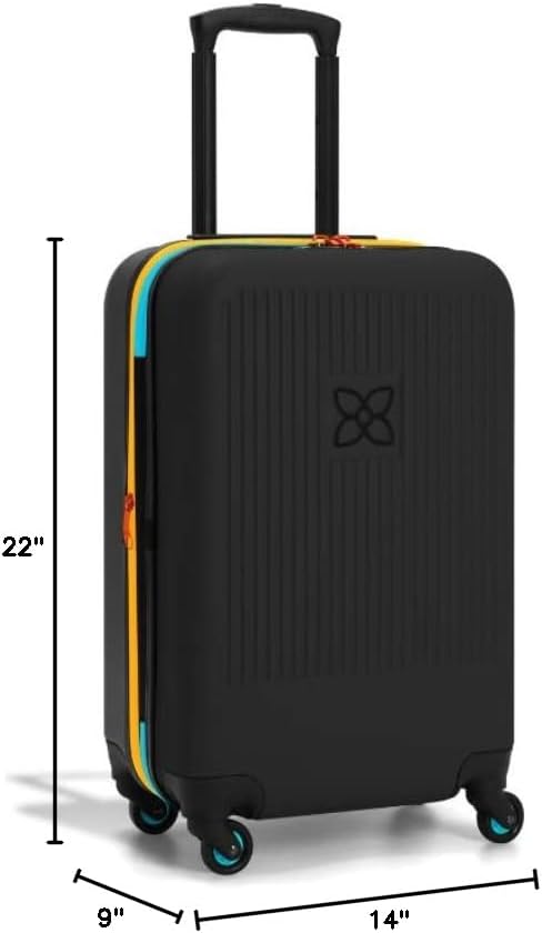 Sherpani Meridian, 22 Inch Carry On Luggage Airline Approved, Rolling Hardside Suitcase 22x14x9, Travel Luggage for Women, Expandable Suitcase, Travel Gift (Chromatic)