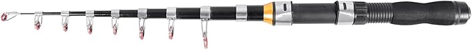 Telescopic Collapsible Extendable Fishing Rod for Saltwater and Freshwater, Lightweight and Compact Design