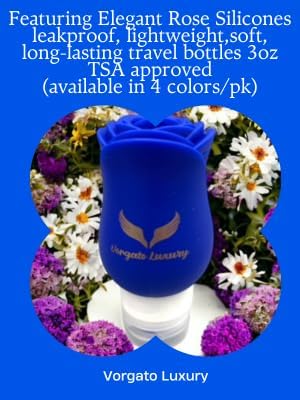 Vorgato Luxury- Silicone Travel Bottles for Toiletries - 3oz Silicone - TSA Approved - Refillable Travel Bottles 4pcs (White)