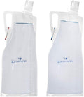 Survivor Filter Collapsible Water Bottles, Canteens (32oz) 2 Pack (2L Total) - Durable Carabiners and Handles. Squeeze Water through a Filter or Use as Water Bottles