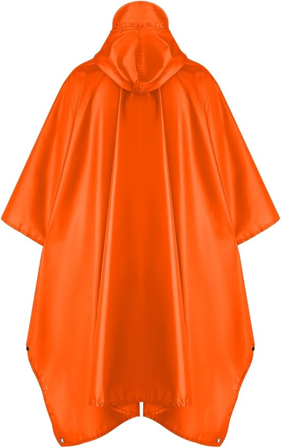 salamra Hooded Rain Poncho Waterproof Raincoat Jacket for Men/Women/Adults with Pocket