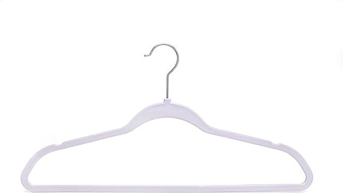 Quality Hangers 160 Pack Non-Velvet Plastic Hangers for Clothes - Heavy Duty Coat Hanger Set - Space-Saving Closet Hangers with Chrome Swivel Hook, Functional Non-Flocked Hangers - Cream White