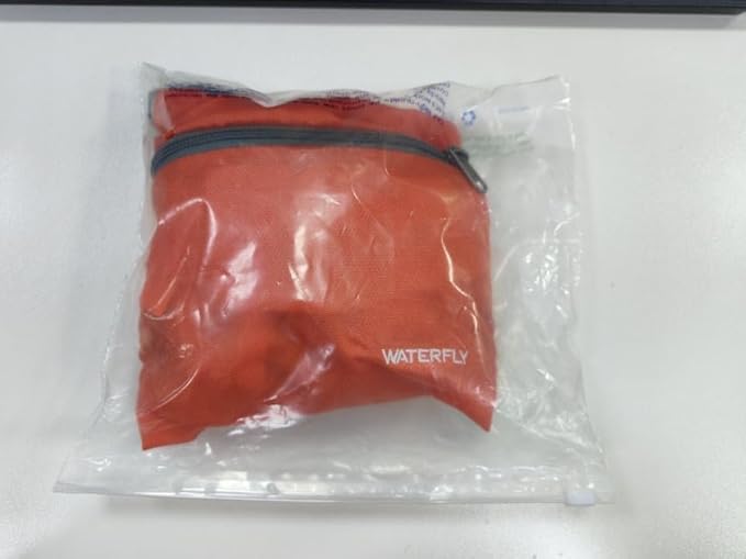 WATERFLY Foldable Lightweight Hiking Backpack: 15L Packable Traveling Daypack Men Women Ultralight Thin Casual Day Pack Bag for Outdoor Sports Camping Beach Park (Orange)