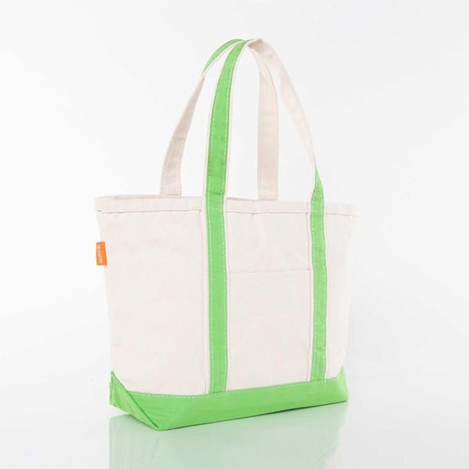 CB STATION Medium Classic Canvas Tote Bag for Women, Top Zipper Closure, Outer Pocket, Daily Essentials, Groceries, Traveling