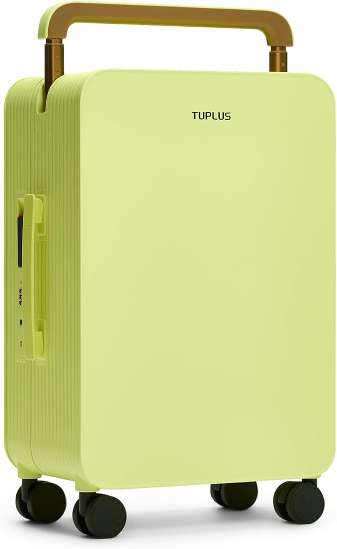 TUPLUS 20” Carry-On Hardside Luggage Lightweight ABS Travel Suitcase with Wide Handle Spinner Wheels TSA Combination Lock, Balance Series 2.0, Fresh Sprout Green