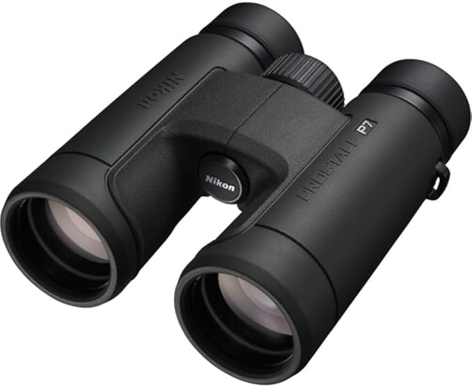 Nikon PROSTAFF P7 8x42 Binoculars Bundled with Harness Strap + Deluxe Cleaning Kit + Smartphone to Binocular Adapter + Microfiber Cleaning Cloth (5 Items)