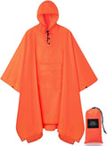 salamra Hooded Rain Poncho Waterproof Raincoat Jacket for Men/Women/Adults with Pocket