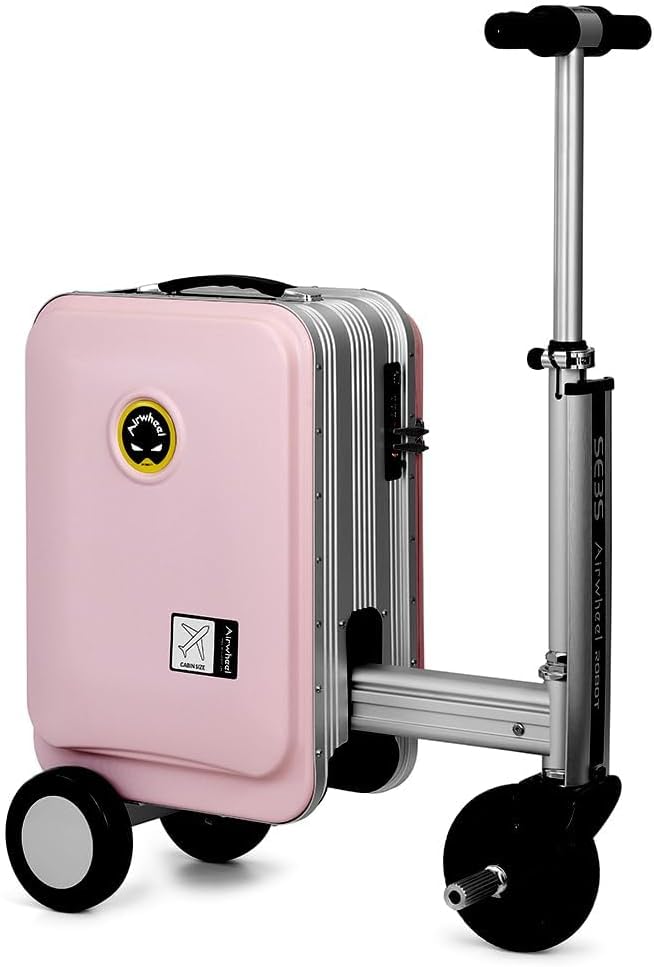 Airwheel SE3S Smart Rideable Suitcase Electric Luggage Scooter For Travel (pink)