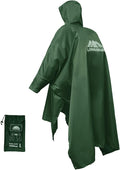 longsinger Rain Poncho for Adult, Waterproof Rain Poncho with Hood and Sleeve, Ideal for Hiking, Hunting, Camping