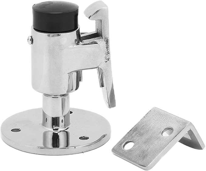 Door Stopper Wall Mounted with Self-Locking Hook Windproof Heavy Duty Marine Grade 316 Stainless Steel Door Catch for Yacht RV Home Office (with Screws)