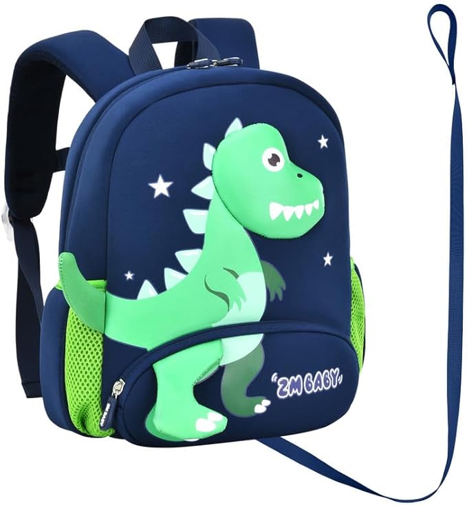 Padgene Toddler Backpacks Kids Preschool Backpack Waterproof Neoprene Animal Schoolbag Lunch backpack 3D Cartoon Mini Travel Bag for Boys Girls Ages 3-5