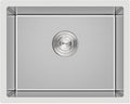 24 inch Undermount Kitchen Sink, 24 x 18 inch Single Bowl Stainless Steel Handmade Undermount Kitchen Sink with Sink Strainer, Brushed