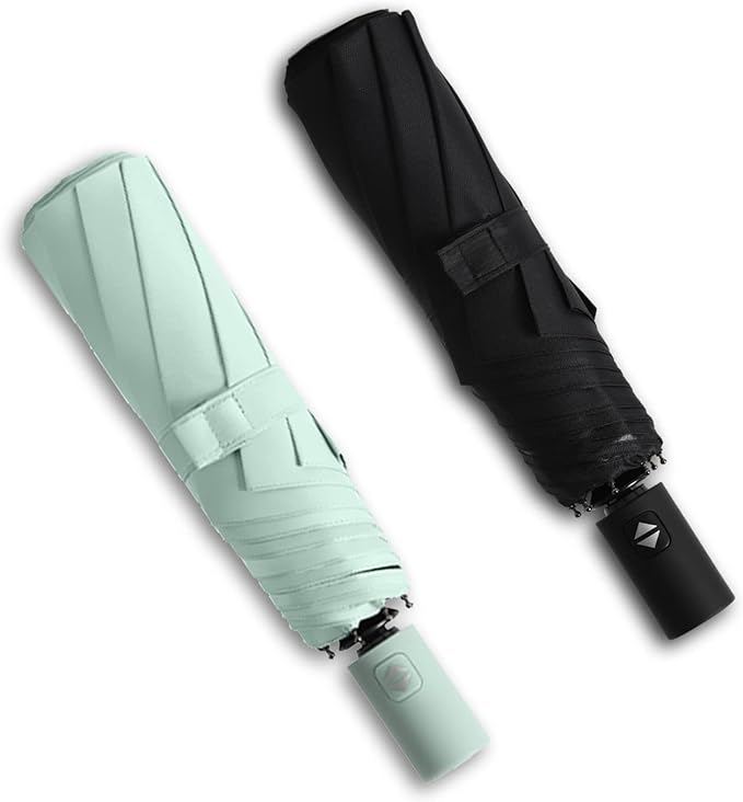 BAODINI Small UV Protection Travel Umbrella Compact for Rain and Sun UPF 50+ 41 inch Portable Umbrella for Women and Men