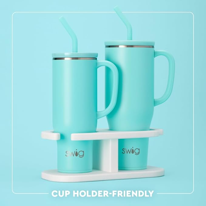 Swig Life 40oz Mega Mug, 40oz Tumbler with Handle and Straw, Extra Large Insulated Tumblers, Cup Holder Friendly Travel Mug (Colorado)