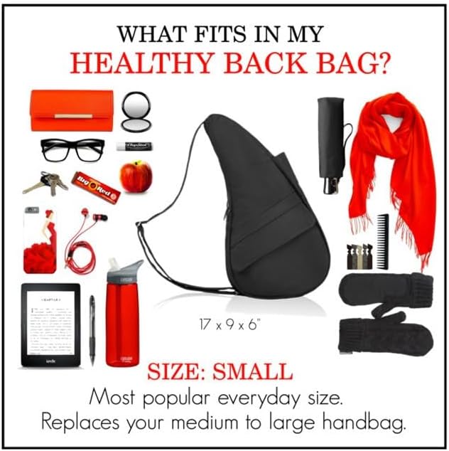 AmeriBag 17" Microfiber Crossbody Sling Healthy Back Bag