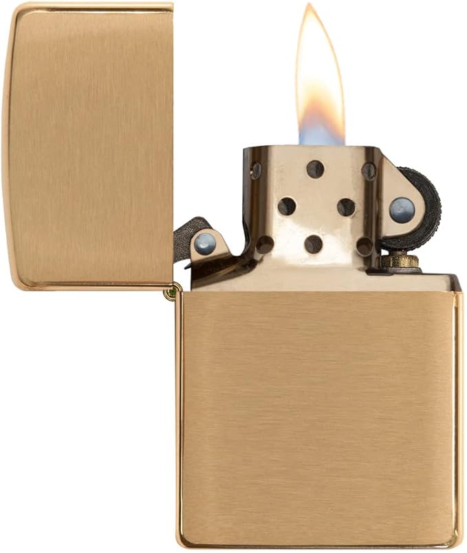 Zippo All-in-One Kit with Brushed Brass Windproof Lighter
