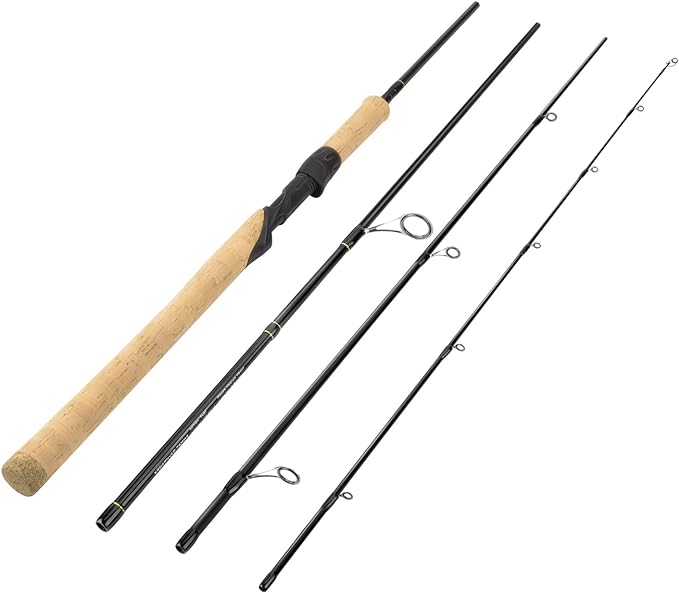 KastKing Valiant Eagle Passage Travel Fishing Rods, 4 & 6 Pc Pack Rods, Spinning, Casting and Fly Models, IM6 Graphite Blank, Ti Oxide LTS Ring Guides, Beautiful Cork Handles