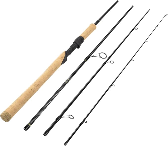 KastKing Valiant Eagle Passage Travel Fishing Rods, 4 & 6 Pc Pack Rods, Spinning, Casting and Fly Models, IM6 Graphite Blank, Ti Oxide LTS Ring Guides, Beautiful Cork Handles