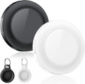 Bluetooth Tracker-Tag for Apple Find My (iOS Only), GPS Tracker with Replaceable Battery, Ideal as Keys, Luggage Tracker and Wallet Tracker, Suitable for Indoor & Outdoor Use,2-Pack (Black&White)
