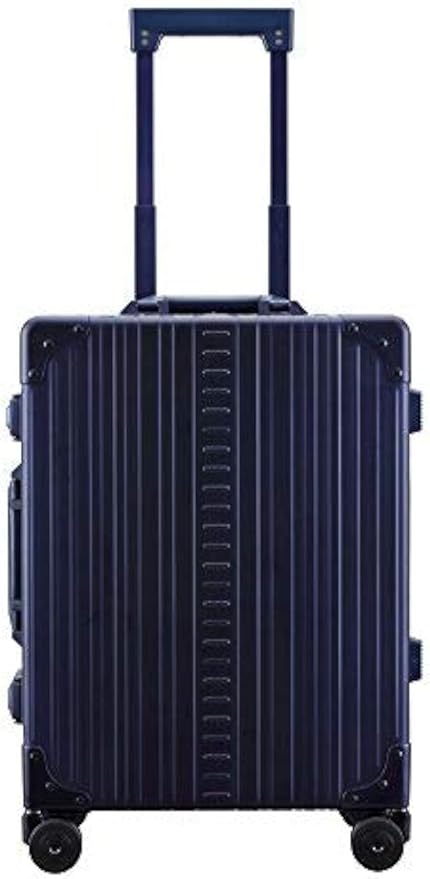 All Aluminum Lightweight Carry-On Luggage - Hardside Carry-On Suitcase, TSA Approved, Hard Shell Suitcase for Travel, Airline Approved 21 Inch Hard Spinner Wheels Luggage (Sapphire)