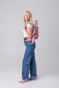 Mabē Monarch Ergonomic Baby Carrier – Premium Cotton Soft Structured Newborn to Toddler Carrier with Hip-Healthy Design, 3 Carry Positions (7-35lbs), Lightweight & Breathable,(Mauve Wings)