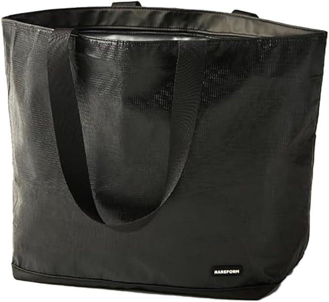 Rareform Large Zippered Blake Tote Bag | One-of-a-Kind, Water-Resistant, Recycled Billboard Vinyl | Color and Pattern Vary