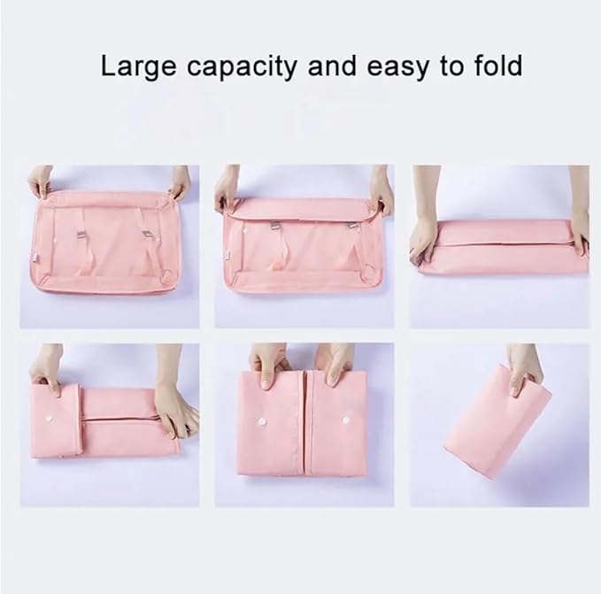 9 Set Packing Cubes for Suitcases, Aydicon Travel Luggage Packing Organizers with Laundry, Toiletry Bag, Compression Storage Shoe Bag, Toothbrush Case, Travel Essentials (Pink)