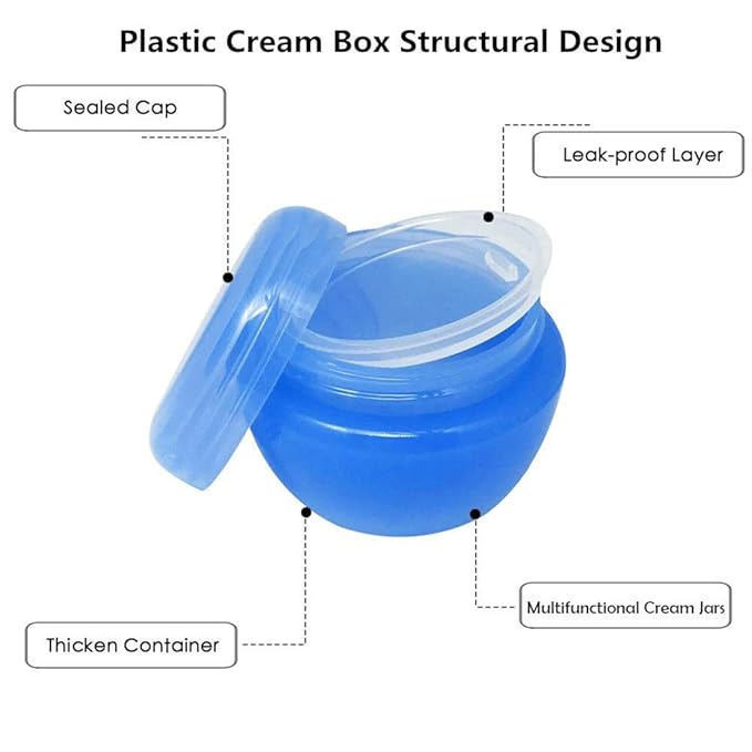 Cosywell Travel Containers Sets Silicone & PP Cream Jars for Toiletries Empty Lotion Leak-proof & TSA Approved Bottles Accessories with Hard Sealed Lids for Cosmetic Makeup Face Cream (9 Jars)