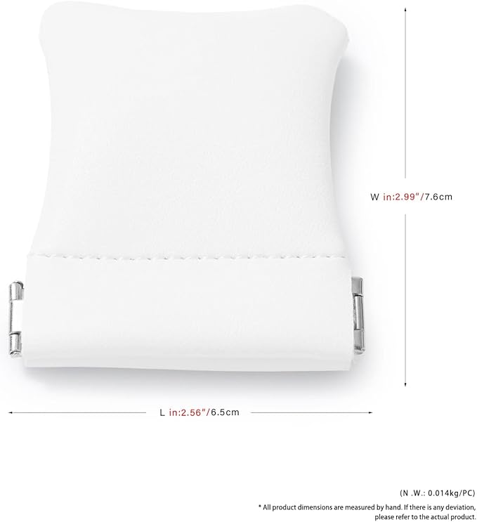 2 Pack PU Leather Slim Engagement Wedding Ring Pouch Leather Jewelry Pouch Christmas,Wedding Party Favor Gift Bag(Pearl White)