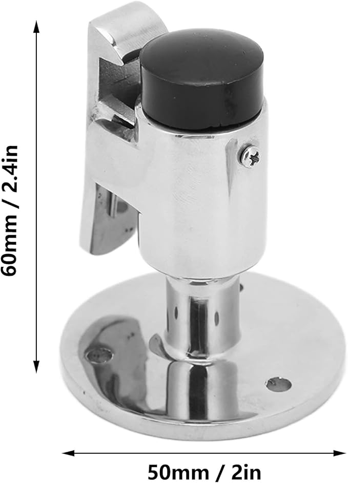 Door Stopper Wall Mounted with Self-Locking Hook Windproof Heavy Duty Marine Grade 316 Stainless Steel Door Catch for Yacht RV Home Office (with Screws)
