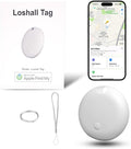 Smart Tag Tracker Works with Apple Find My, IP65 Waterproof and Replaceable Battery, Bluetooth Tracker Item Locator for Key Pet Wallet Backpack Luggage, 1 Pack, White (Not for Android or Huawei)
