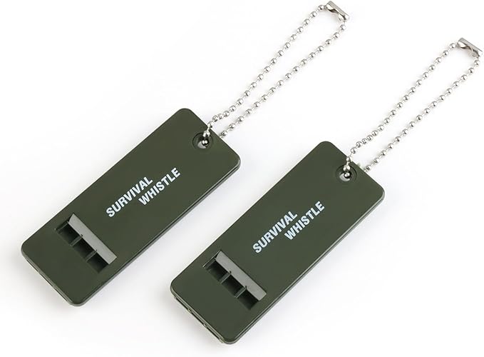 120 dB Emergency Whistles for Teachers, Flat Self Defense Safety Whistle Keychain for Women Outdoor Hiking Dog Signal