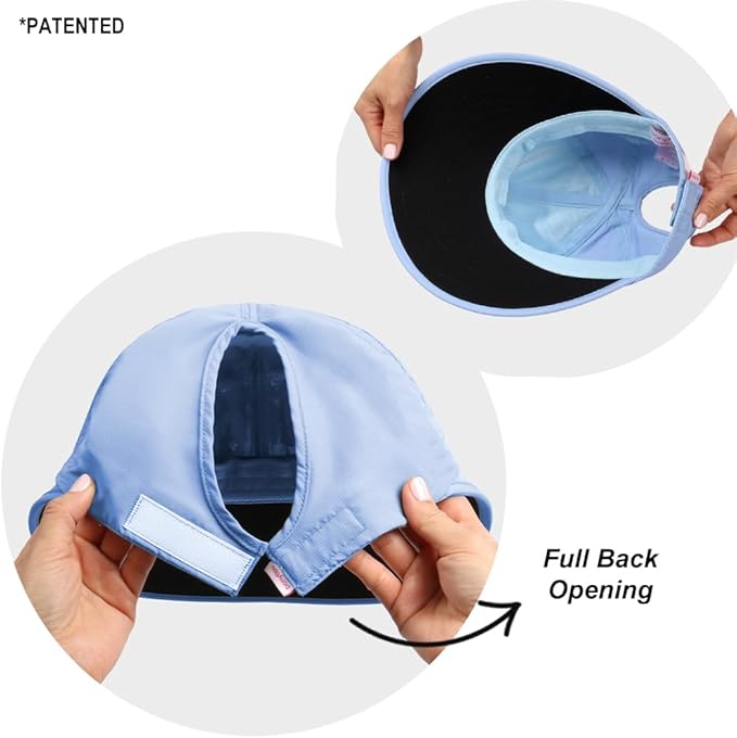 Ponyflo Sunblocker Wide Brim Hat - Oprah Awards Best Sun Hat - UV 50 Protection - Ponytail Sunhat for Women
