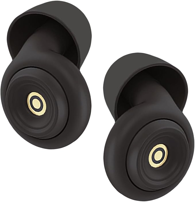 Ear Plugs for Sleeping Reusable Earplugs for Concerts Noise Cancelling Soft Silicone Noise Reduction Earbuds for Travel, Focus, Work 33-45dB Hearing Protection with 9 Ear Tips & Case (Black)