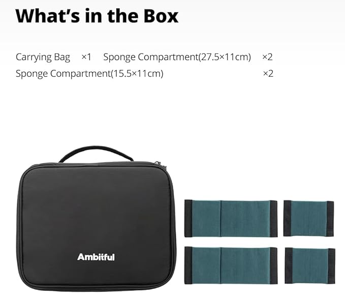 AMBITFUL Carrying Bag Zoom P7 for Photography Equipments with Large Capacity, Multi-functional Storage Case for Mini Drone and Other Accessories,with Thick Sponges and Interial Mesh Layer