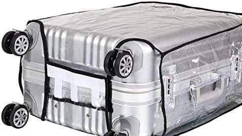 JenKin Luggage Protector Suitcase Cover PVC Waterproof Travel Suitcase Fits Most 20" to 30"(28")