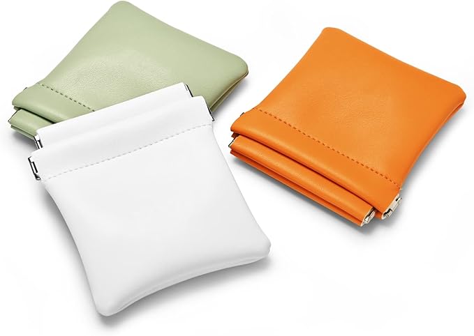 PU Leather Jewelry Travel Bag Leather Jewelry Pouch Christmas,Wedding Party Favor Gift Bag (S, Green)