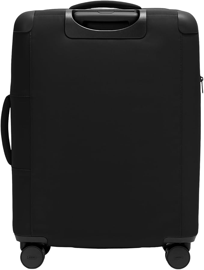Away Softside Medium Checked Suitcase, 26 Inch Lightweight, Expandable Luggage For Men & Women, Durable Nylon Exterior, TSA Approved Lock, Idea1 For Trips 1-2 Weeks, Jet Black
