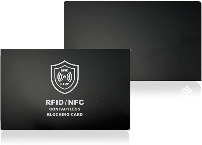 Technixx RFID Blocking Card, 3 Pack, Contactless NFC Jamming Credit & Debit Card ID, Protection for your wallet and passport, One Card Protects Entire Wallet