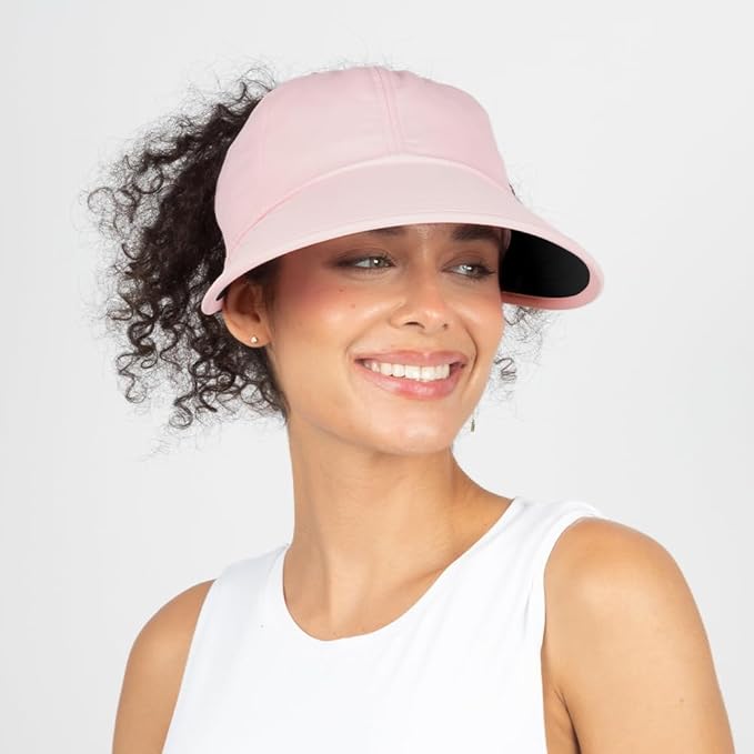 Ponyflo Sunblocker Wide Brim Hat - Oprah Awards Best Sun Hat - UV 50 Protection - Ponytail Sunhat for Women
