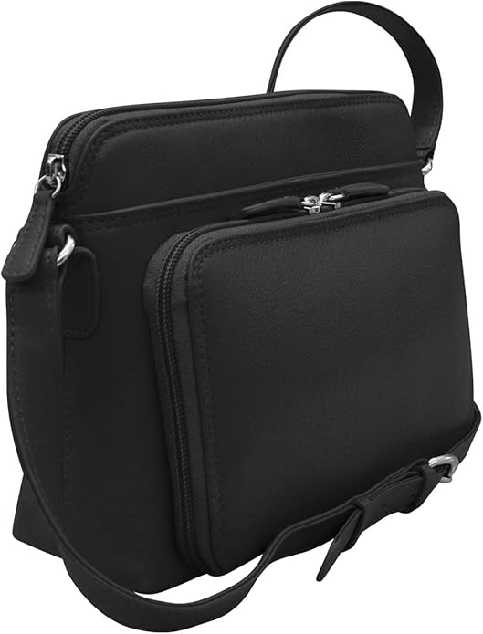 ili New York Genuine Leather Crossbody Bags for Women - Premium RFID Blocking Shoulder Bag Organizer with Adjustable Strap