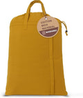 LFH Home Cotton Canvas Large Laundry Bag with Handle, Heavy Duty Drawstring Closure Washable Laundry Bags, School Travel, Home, Hotel, College Dorm, Organizer Sack, Toys Clothes 20x30-Yellow
