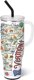 Swig Life 40oz Mega Mug, 40oz Tumbler with Handle and Straw, Extra Large Insulated Tumblers, Cup Holder Friendly Travel Mug (Vermont)